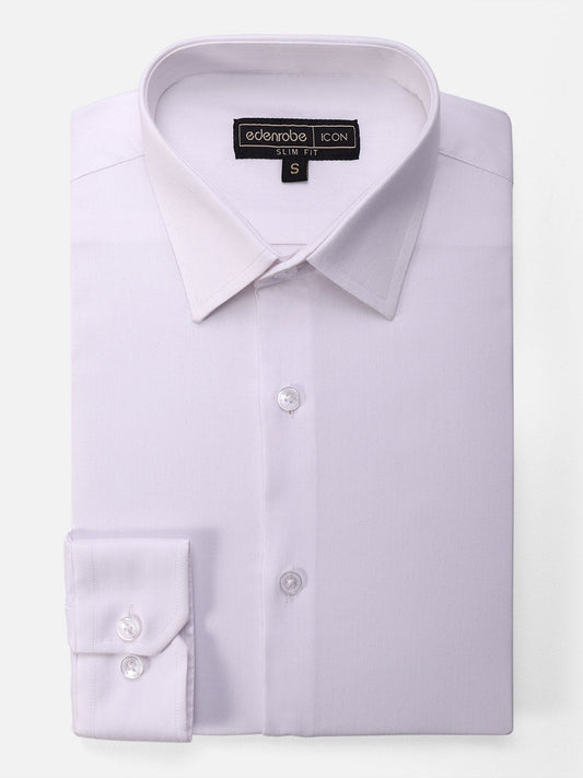 Edenrobe - Men's White Shirt Plain - EMTSI21-50231