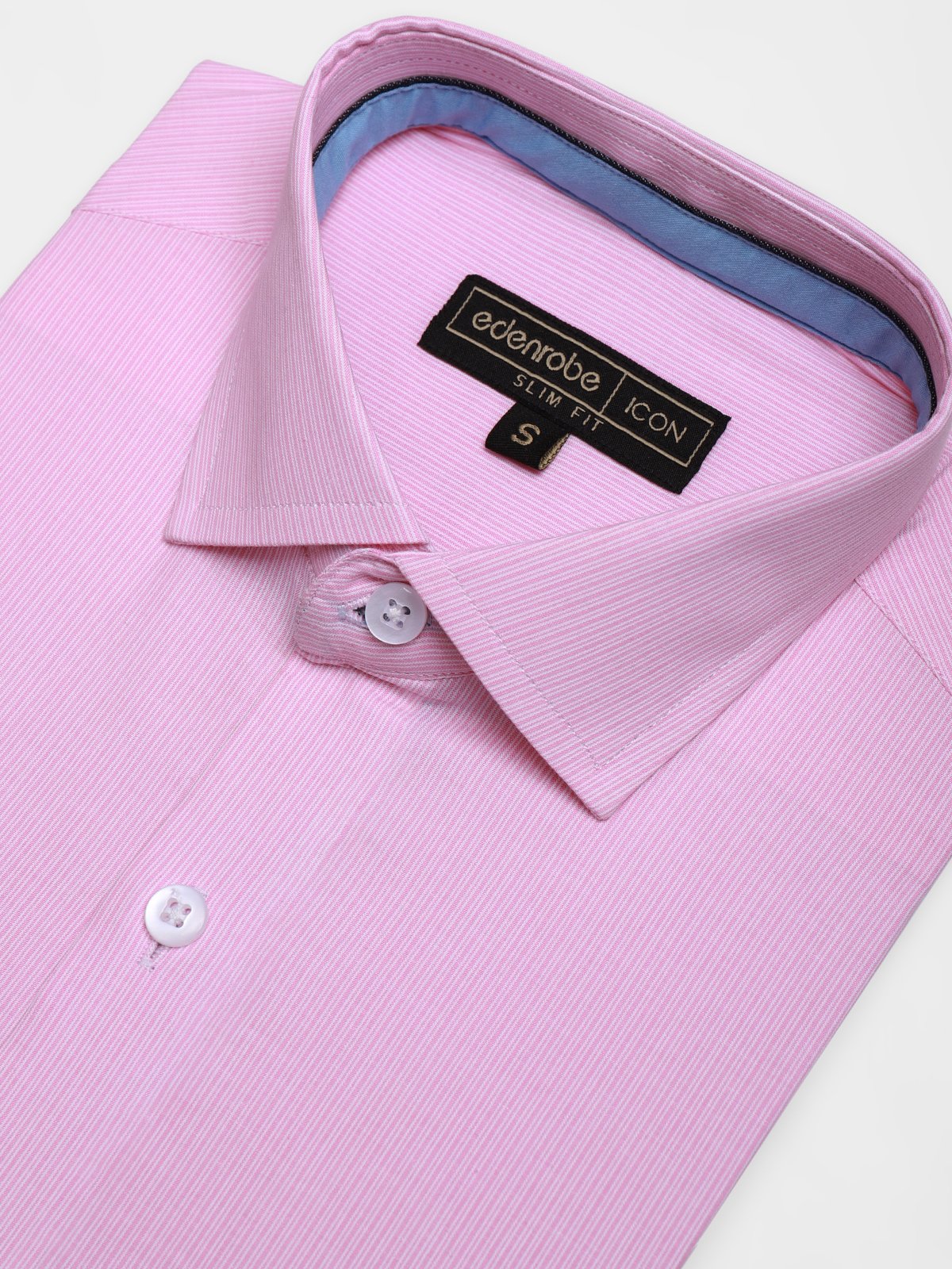 Edenrobe - Men's Pink Shirt Striped - EMTSI21-50217