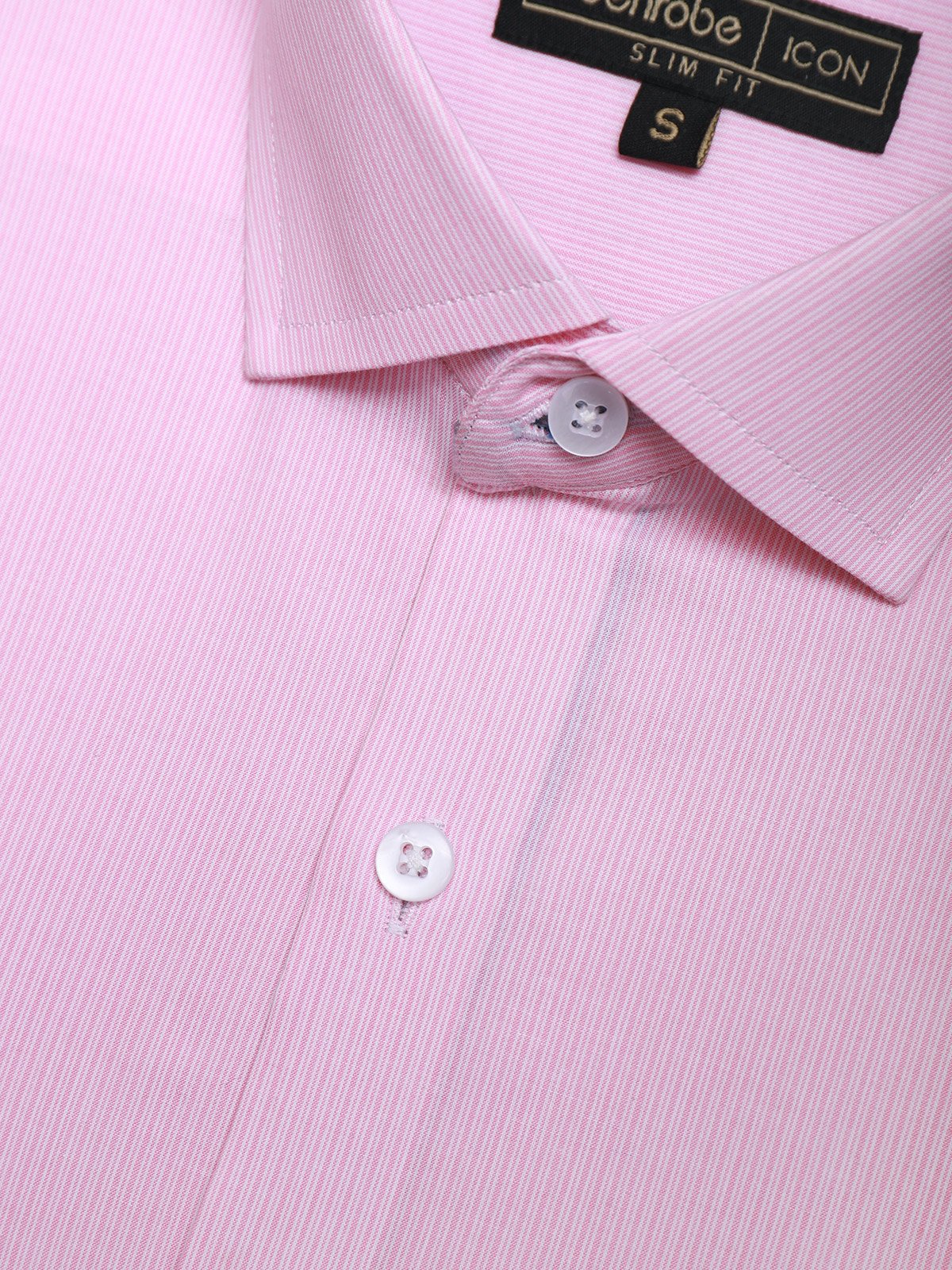 Edenrobe - Men's Pink Shirt Striped - EMTSI21-50217