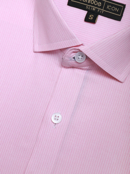 Edenrobe - Men's Pink Shirt Striped - EMTSI21-50217