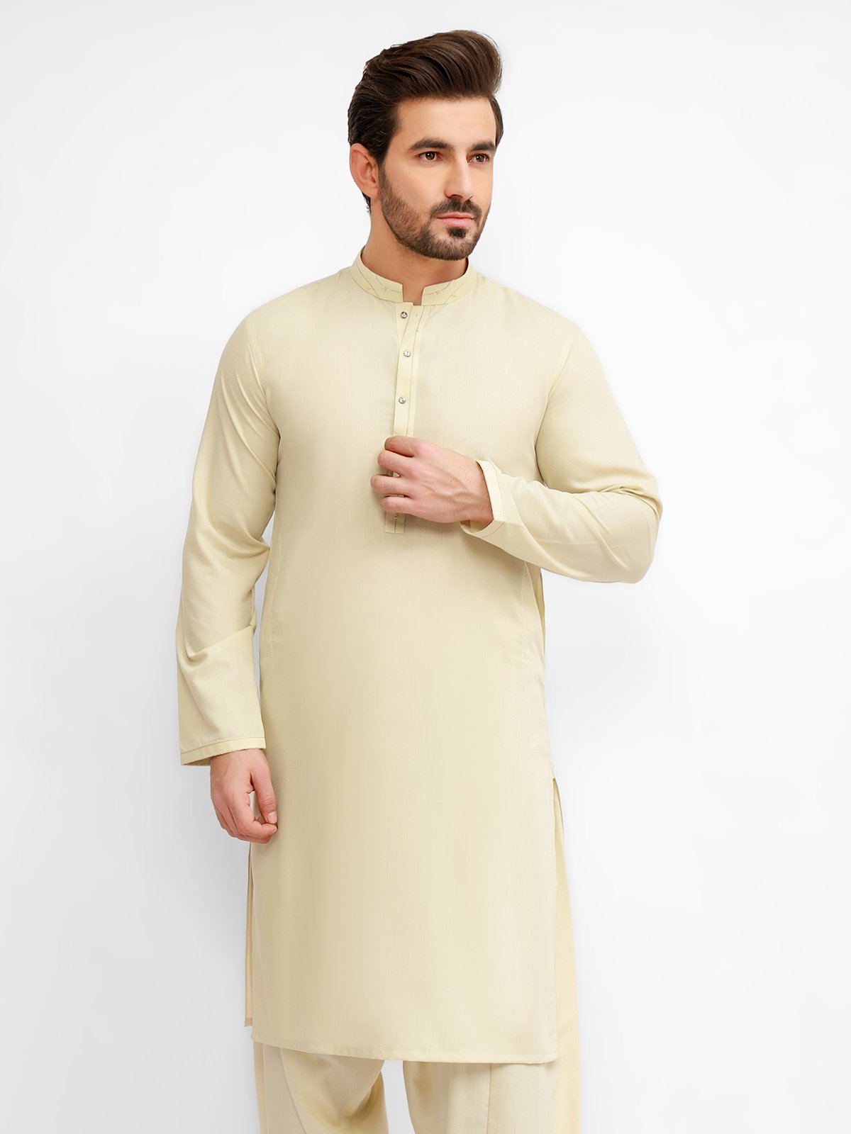 Edenrobe - Men's Cream Swish Collection - EMTSW21S-99025