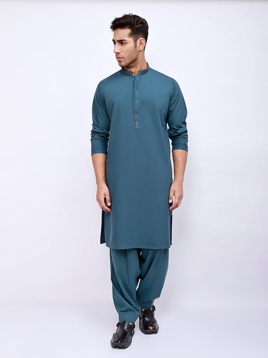 Edenrobe - Men's Teal Blue Swish Collection - EMTSW21S-99033