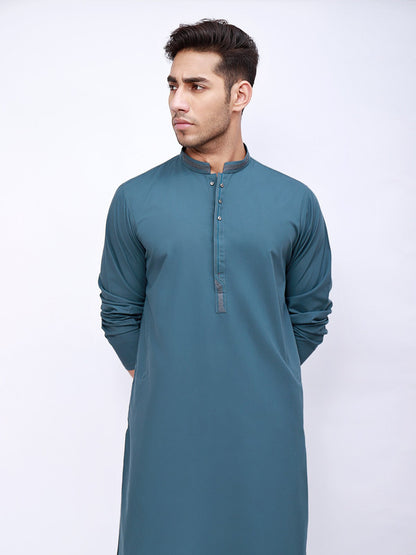 Edenrobe - Men's Teal Blue Swish Collection - EMTSW21S-99033