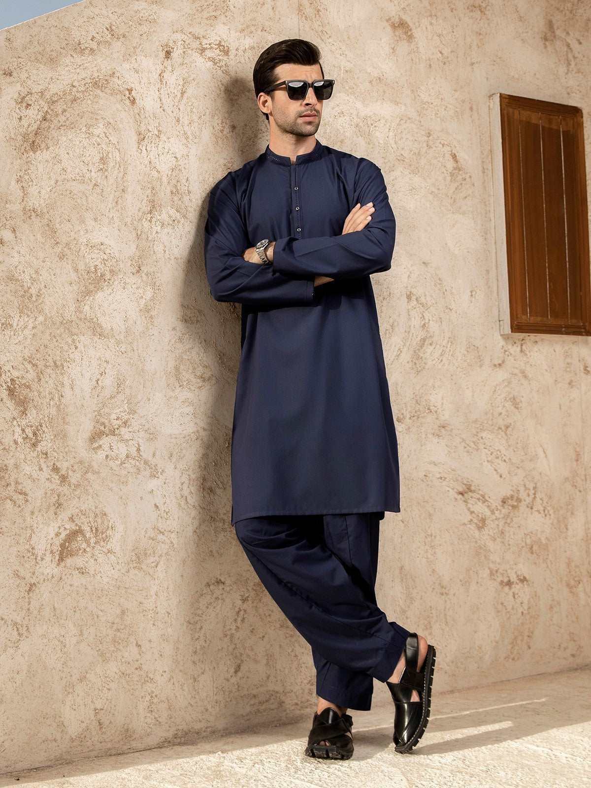 Edenrobe - Men's Navy Swish Collection - EMTSW21S-99051