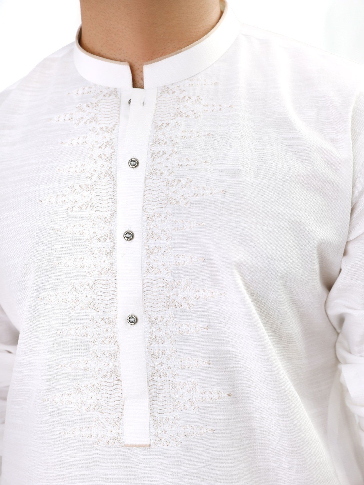 Edenrobe - Men's Off White Swish Collection - EMTSW21S-99058