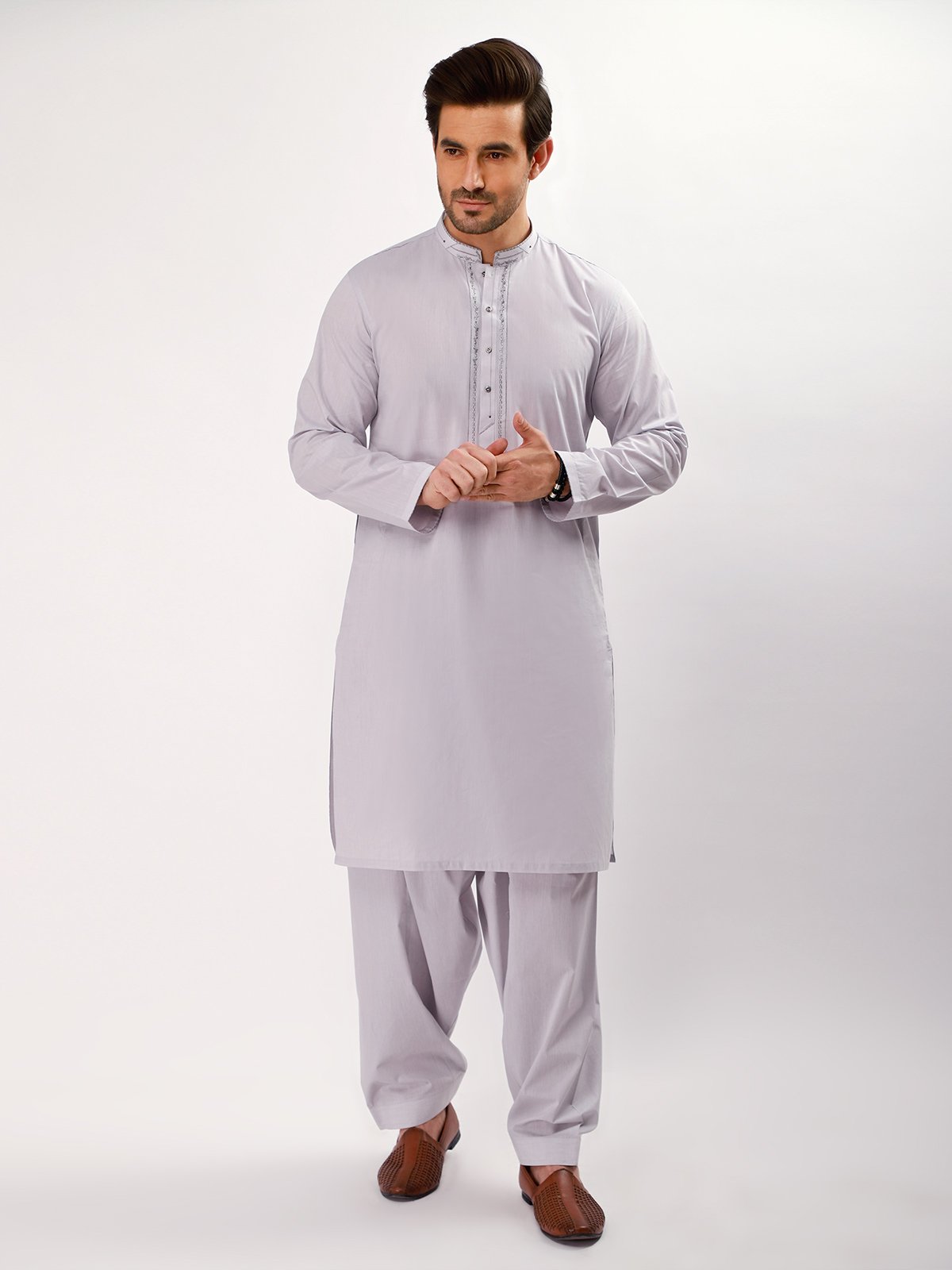 Edenrobe - Men's Ash Grey Swish Collection - EMTSW21S-99065