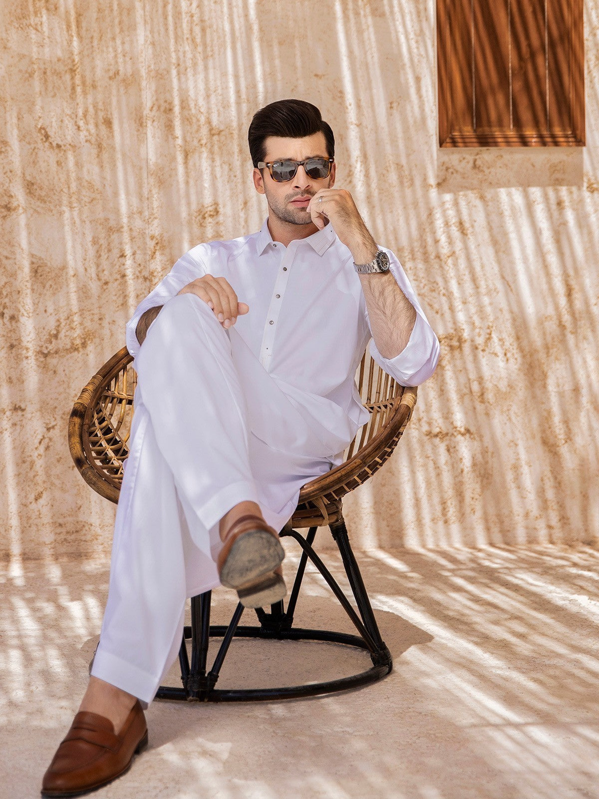Edenrobe - Men's Off White Swish Collection - EMTSW21S-99067