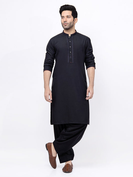 Edenrobe - Men's Black Swish Collection - EMTSW21S-99124