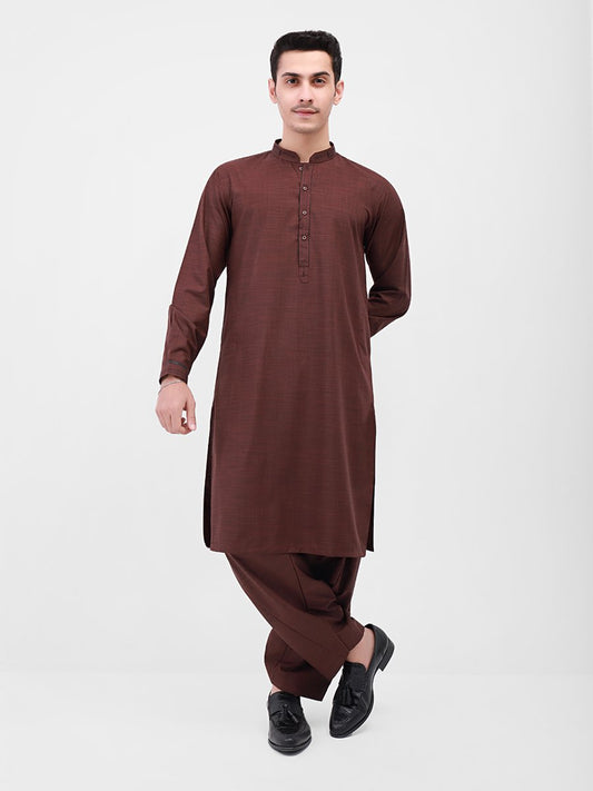 Edenrobe - Men's Dark Maroon Swish Collection - EMTSW21S-99137