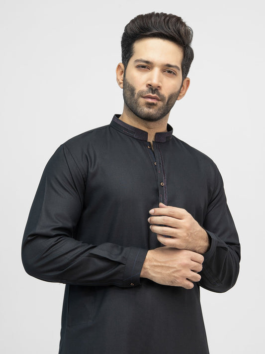 Edenrobe - Men's Black Swish Collection - EMTSW21S-99139