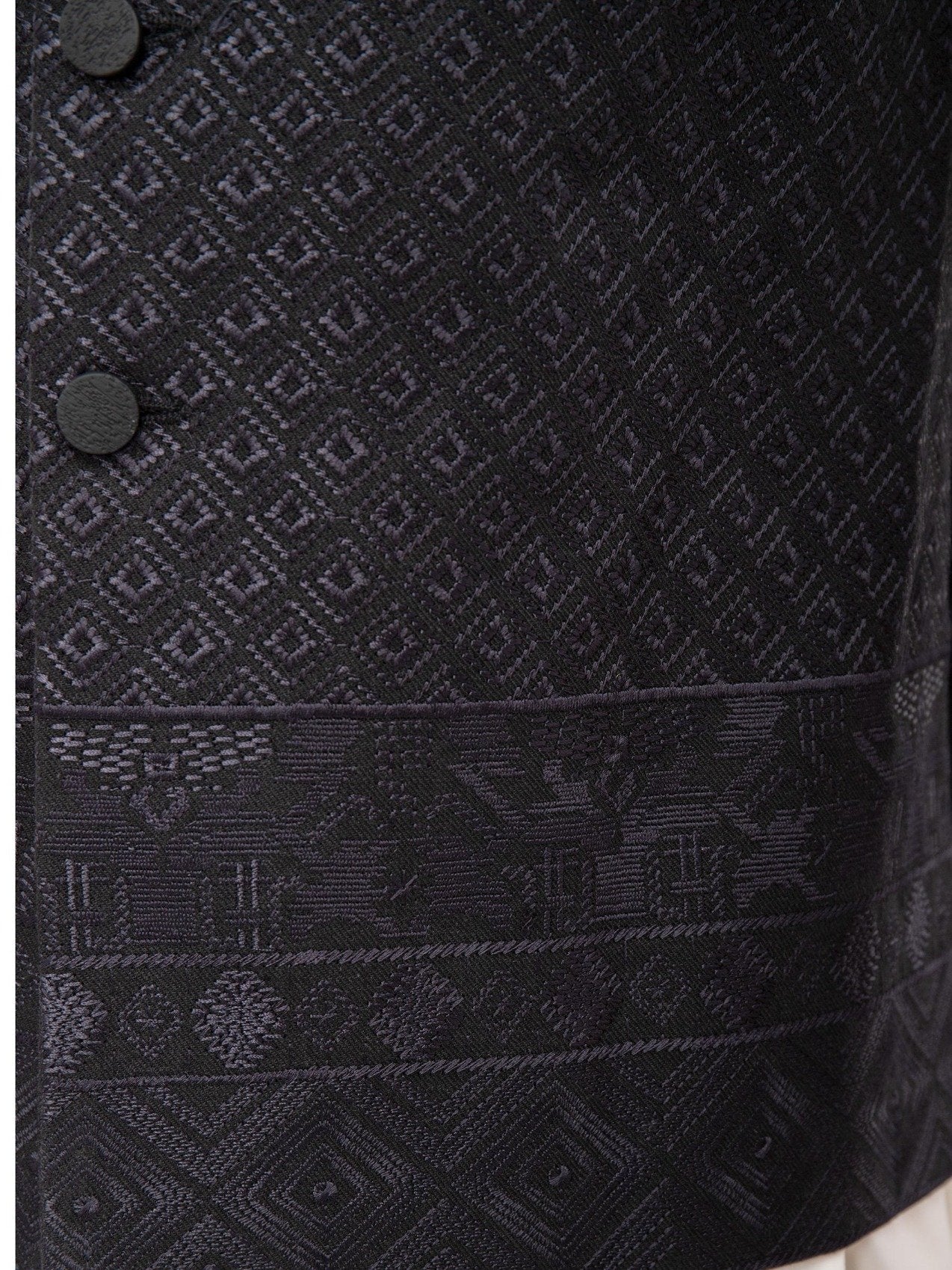 Edenrobe - Men's Black Waist Coat Ceremonial - EMTWCC21-081