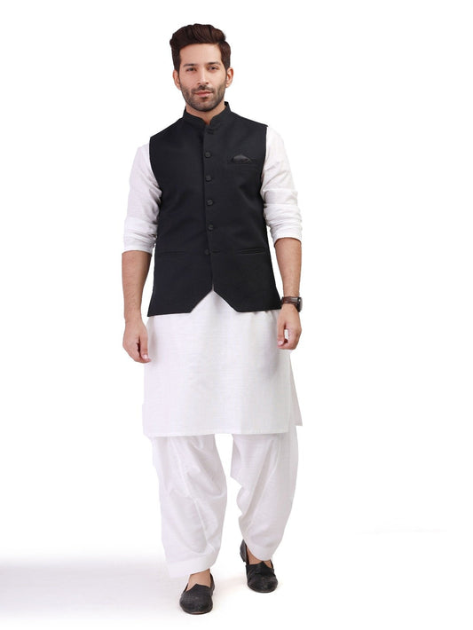 Edenrobe - Men's Black Waist Coat - EMTWC21-35729