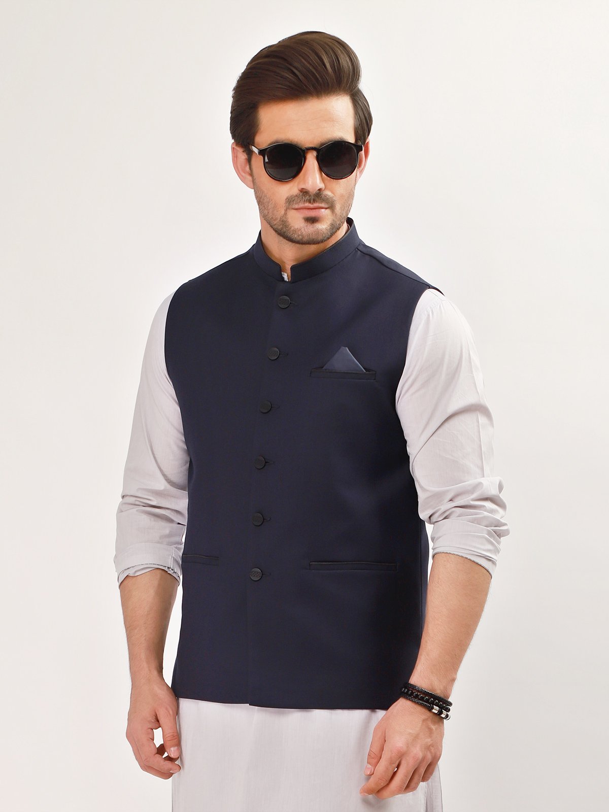 Edenrobe - Men's Navy Waist Coat - EMTWC21-35741