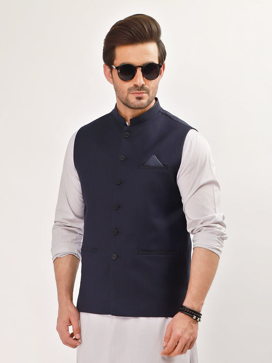 Edenrobe - Men's Navy Waist Coat - EMTWC21-35741