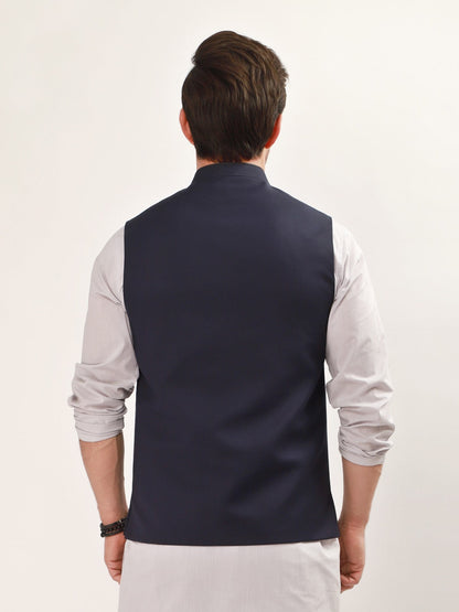 Edenrobe - Men's Navy Waist Coat - EMTWC21-35741