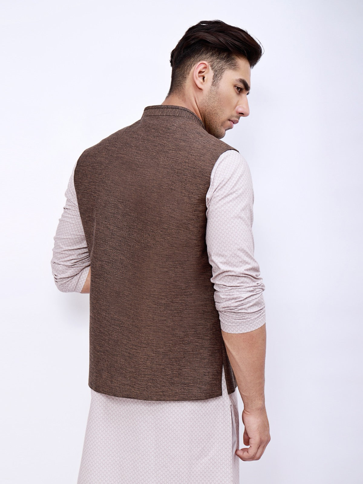 Edenrobe - Men's Brown Waist Coat - EMTWC21-35742