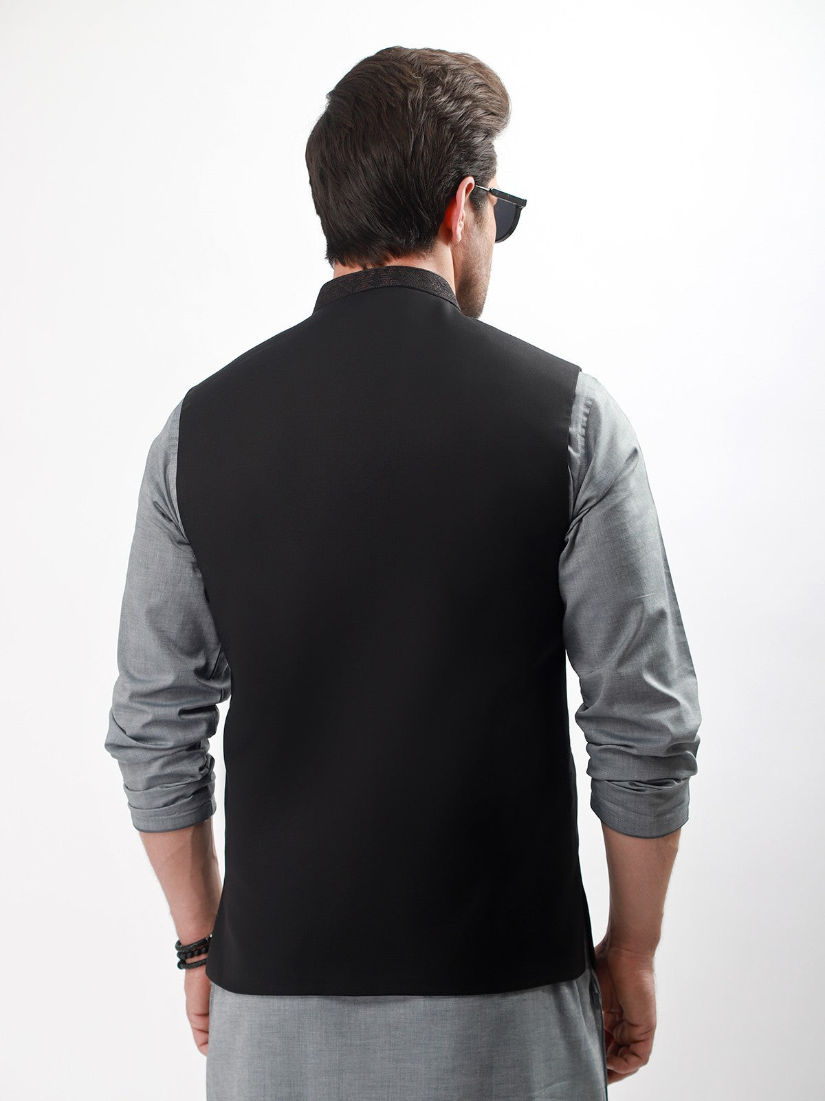 Edenrobe - Men's Black Waist Coat - EMTWC21-35747