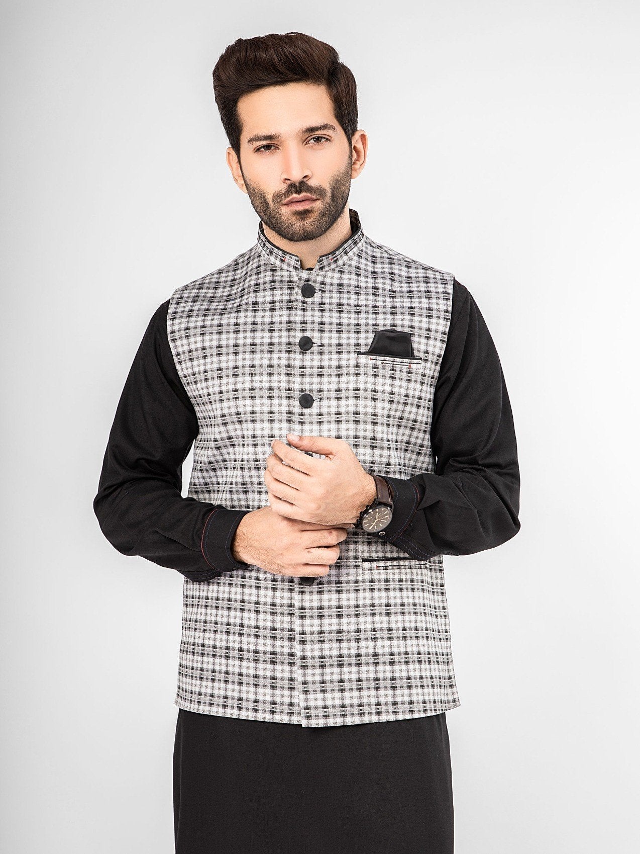 Edenrobe - Men's Grey Waist Coat - EMTWC21-35750