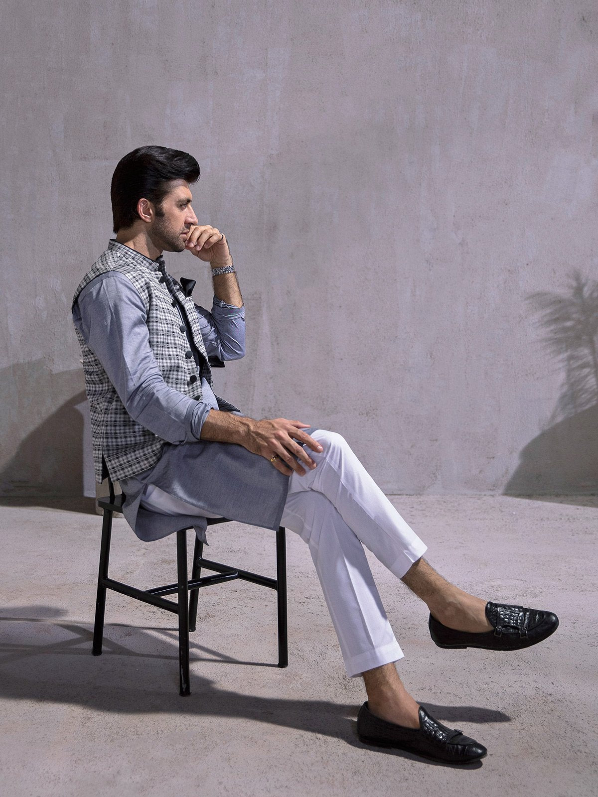 Edenrobe - Men's Grey Waist Coat - EMTWC21-35750