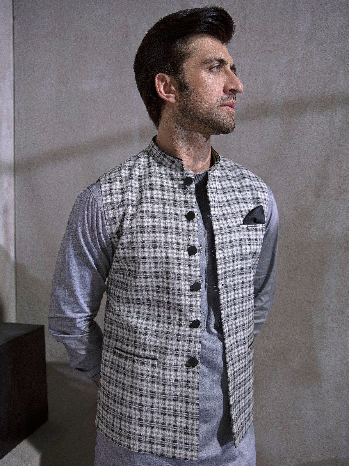 Edenrobe - Men's Grey Waist Coat - EMTWC21-35750