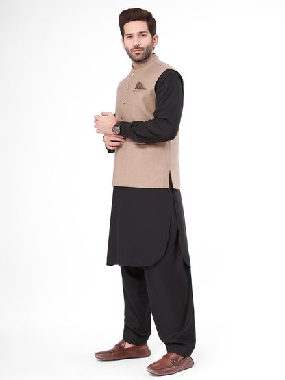 Edenrobe - Men's Fawn Waist Coat - EMTWC21-35751