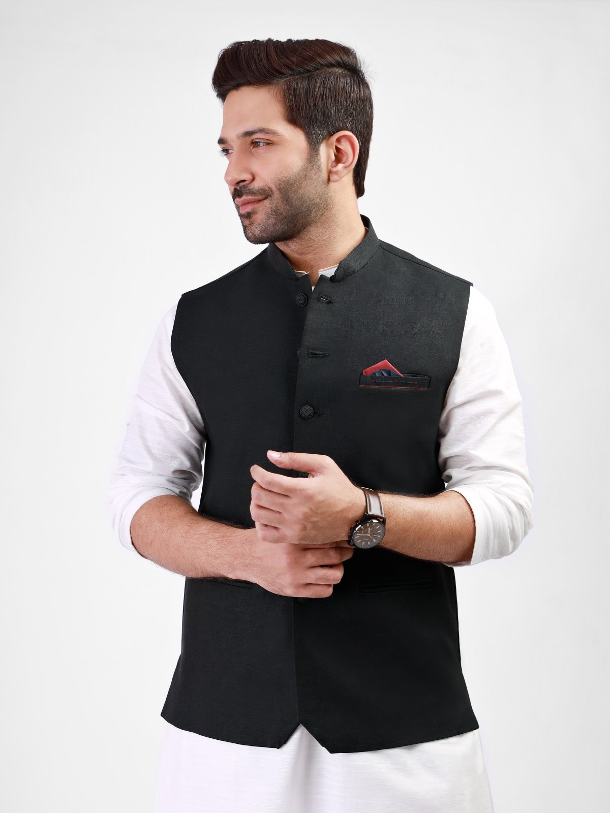 Edenrobe - Men's Charcoal Waist Coat - EMTWC21-35754