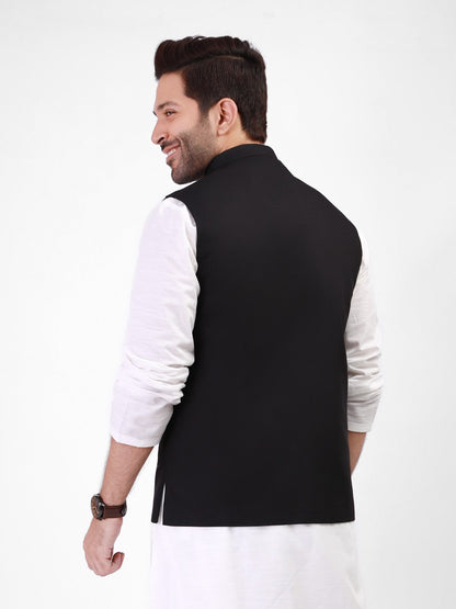 Edenrobe - Men's Black Waist Coat - EMTWC21-35757