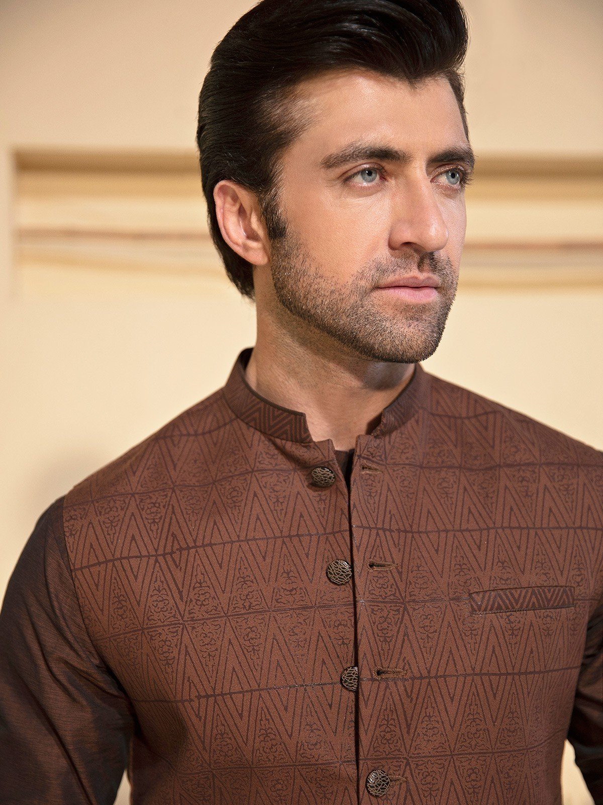 Edenrobe - Men's Brown Waist Coat - EMTWC21-35758