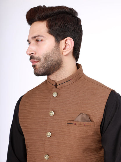 Edenrobe - Men's Brown Waist Coat - EMTWC21-35761