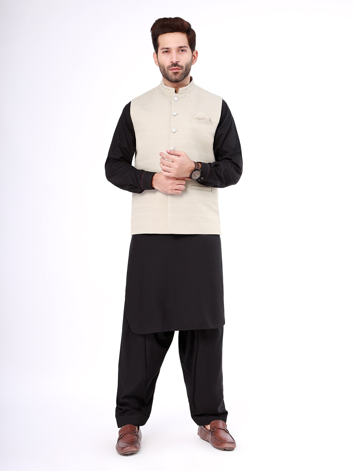 Edenrobe - Men's Grey Waist Coat - EMTWC21-35764