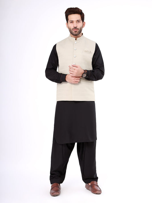 Edenrobe - Men's Grey Waist Coat - EMTWC21-35764