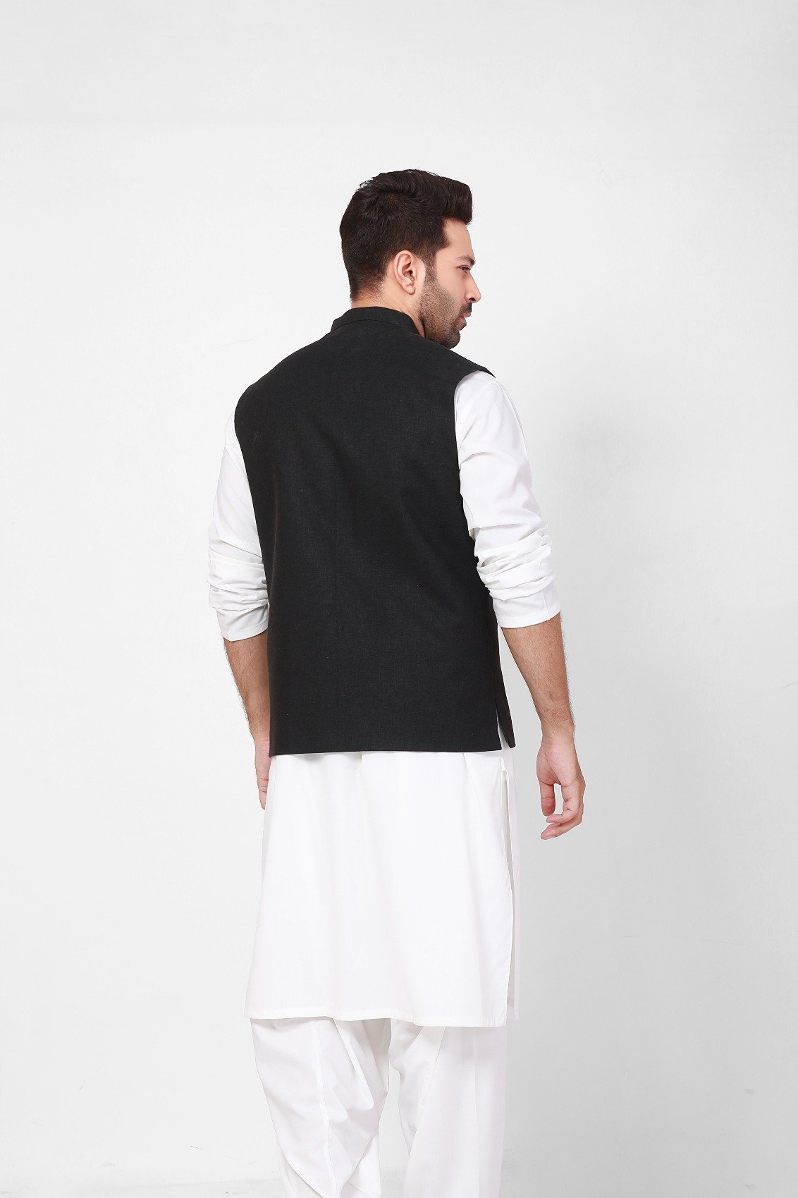 Edenrobe - Men's Black Waist Coat - EMTWC21-35769