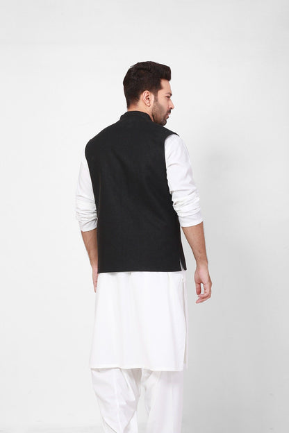 Edenrobe - Men's Black Waist Coat - EMTWC21-35769