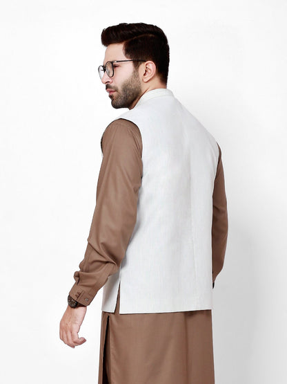 Edenrobe - Men's Ice Green Waist Coat - EMTWC21-35770