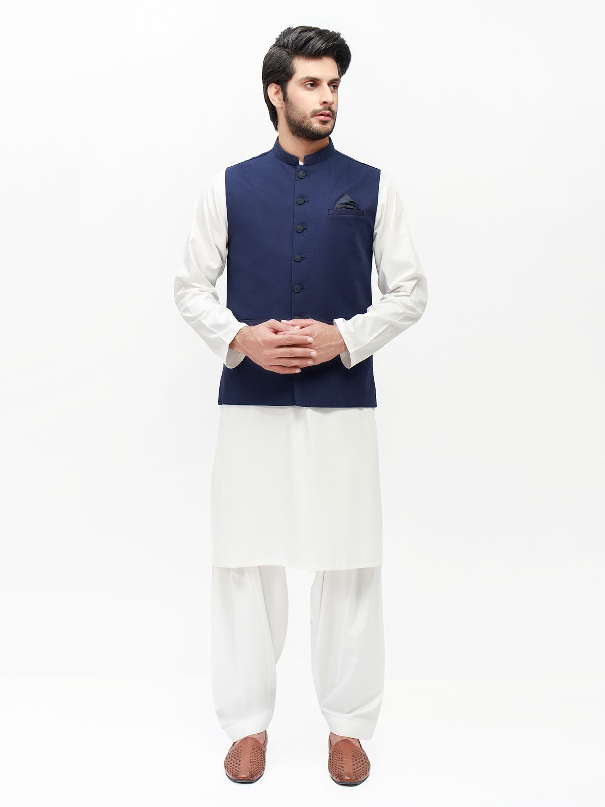 Edenrobe - Men's Navy Waist Coat - EMTWC21-35774