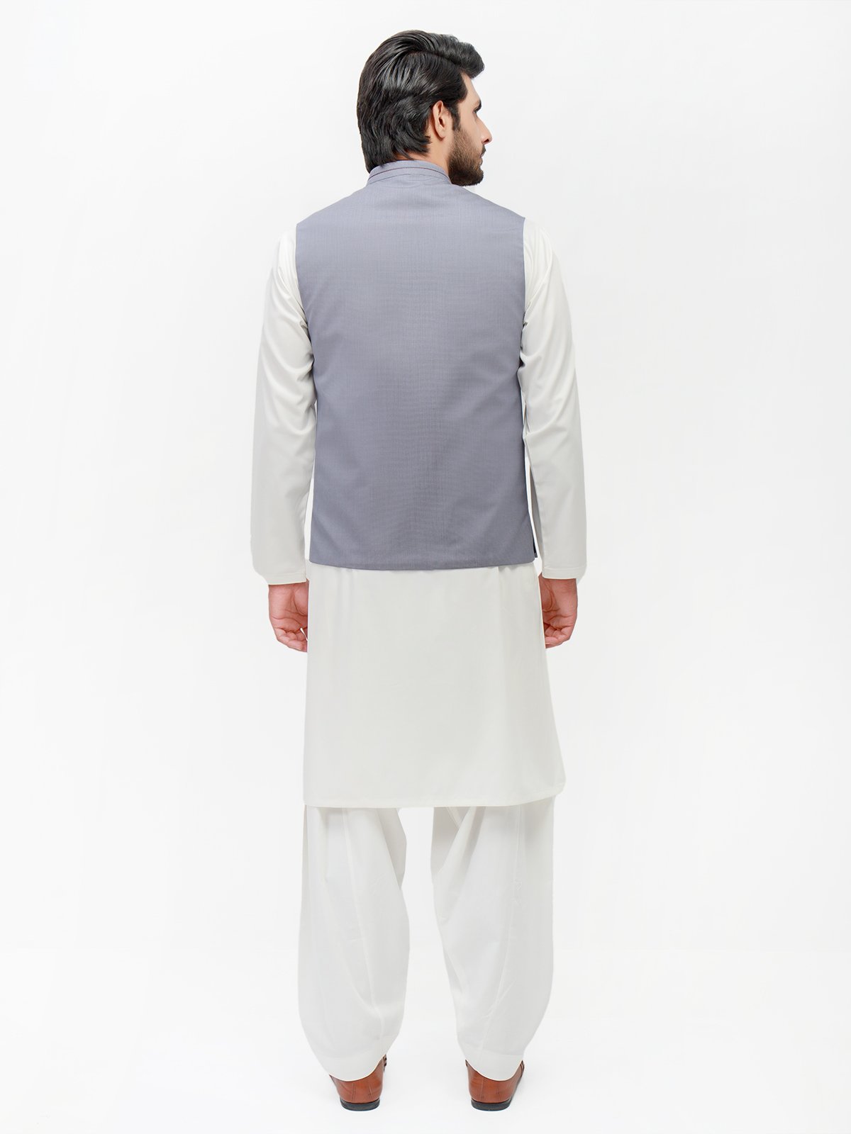 Edenrobe - Men's Steel Blue Waist Coat - EMTWC21-35775