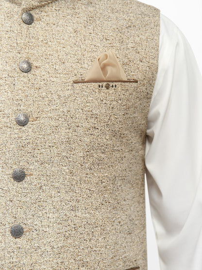 Edenrobe - Men's Light Fawn Waist Coat - EMTWC21-35776