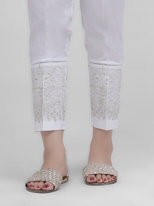 Edenrobe - Women's White Trouser - EWBE21-76318