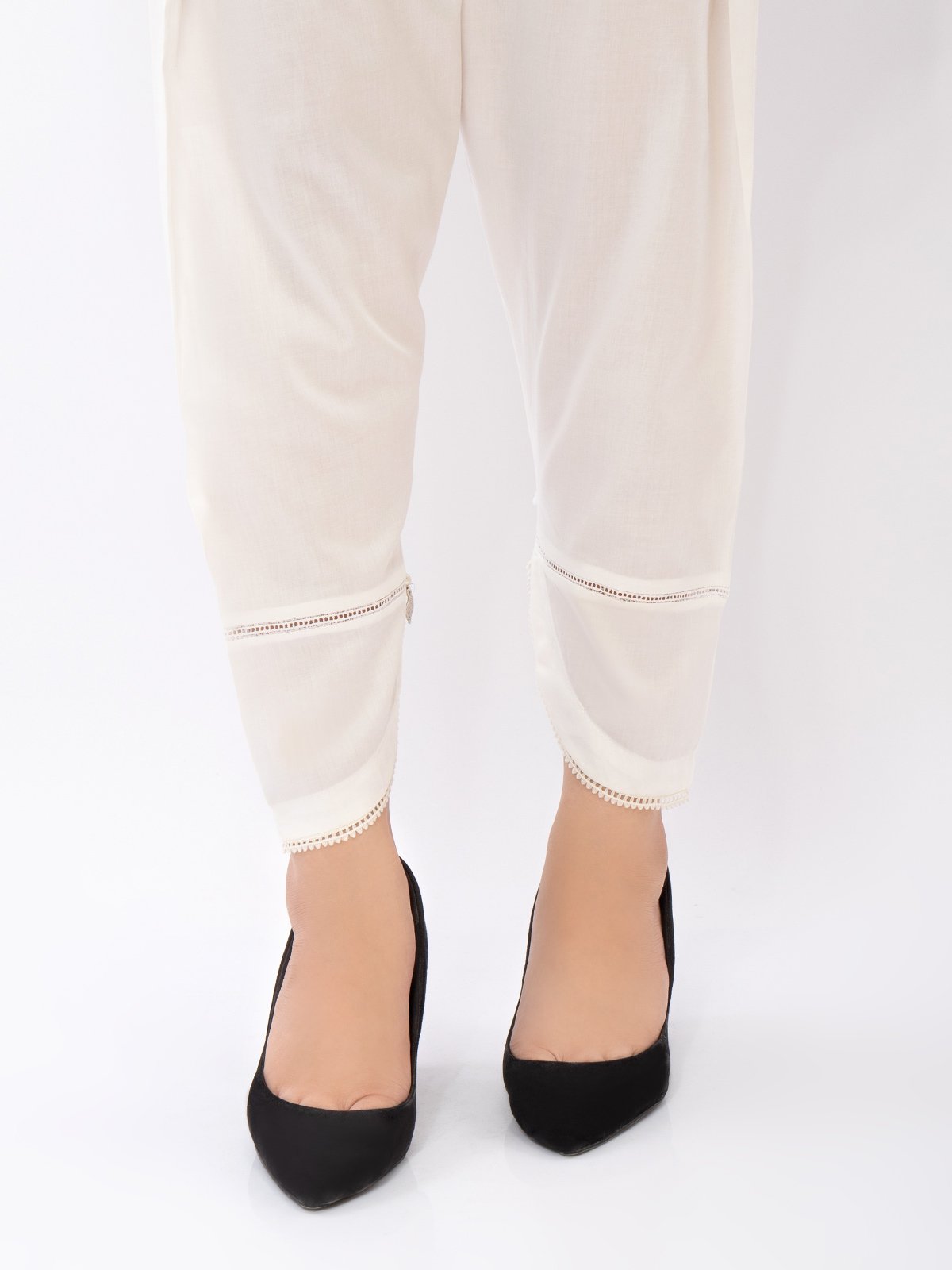Edenrobe - Women's Off White Trouser - EWBP21-76303
