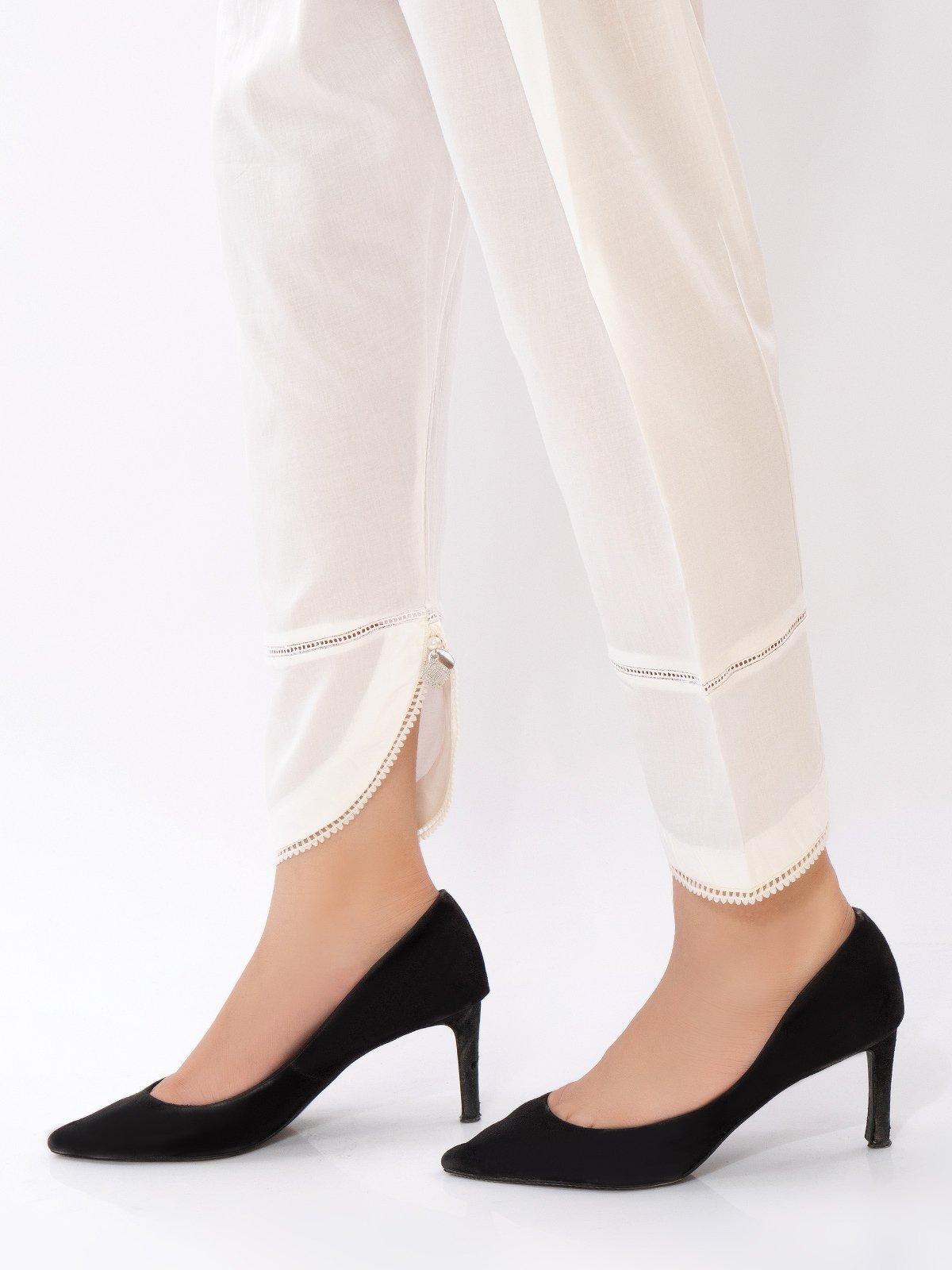 Edenrobe - Women's Off White Trouser - EWBP21-76303