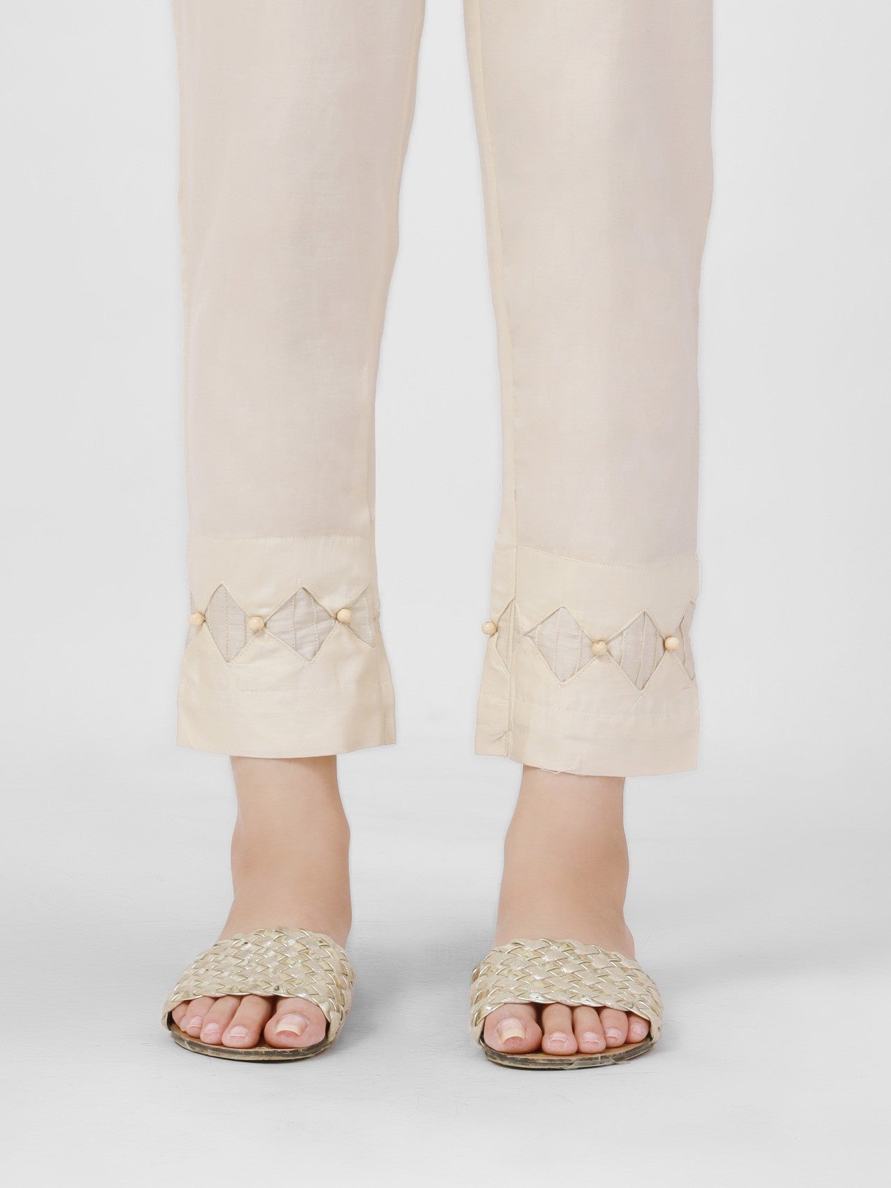 Edenrobe - Women's Cream Trouser - EWBP21-76317