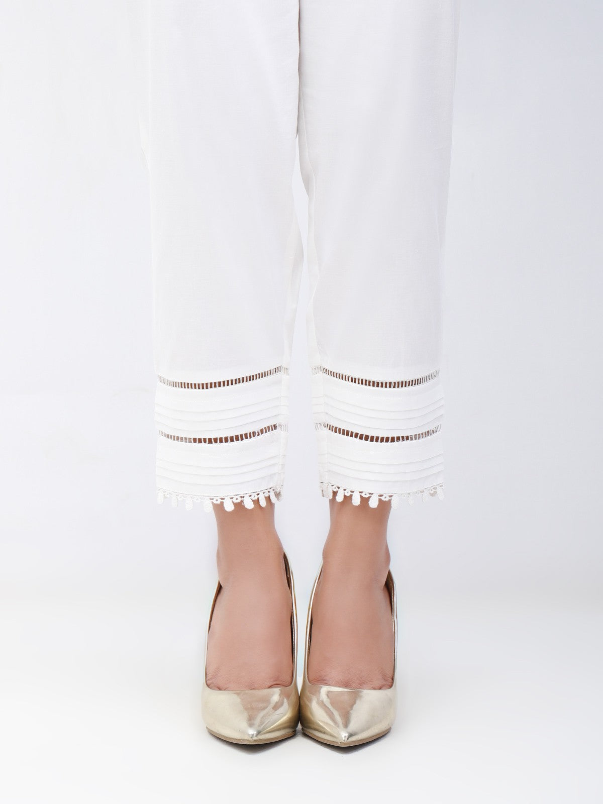 Edenrobe - Women's White Trouser - EWBP21-76326