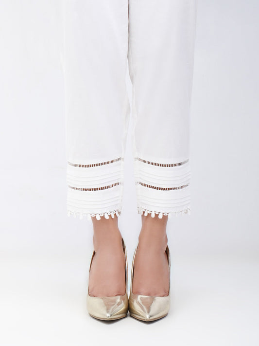 Edenrobe - Women's White Trouser - EWBP21-76326