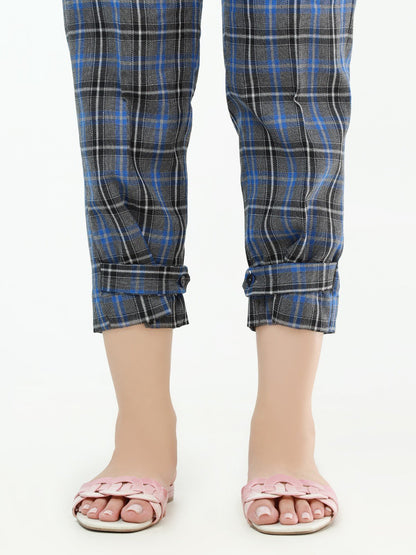 Edenrobe - Women's Grey & Blue Trouser - EWBP21-76332