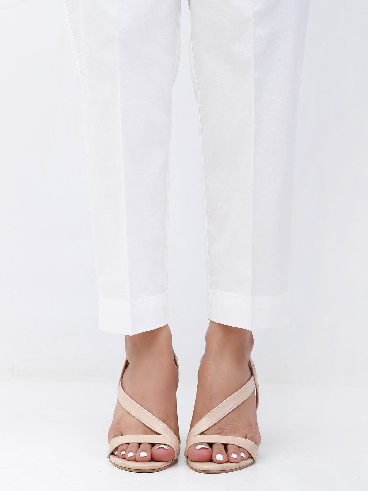 Edenrobe - Women's White Trouser - EWBP21-76337