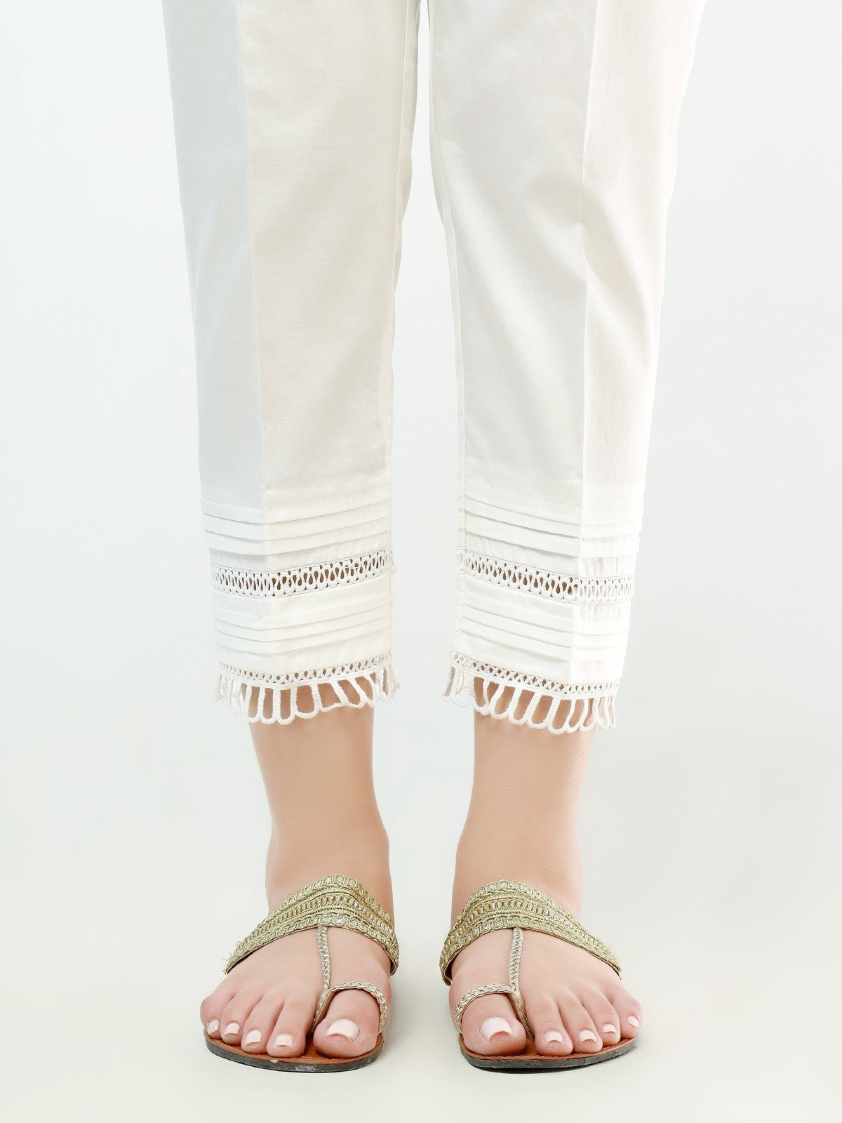 Edenrobe - Women's White Trouser - EWBP21-76342