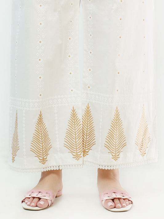 Edenrobe - Women's White Trouser - EWBP21-76344