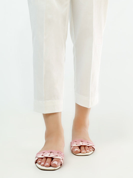 Edenrobe - Women's White Trouser - EWBP21-76369