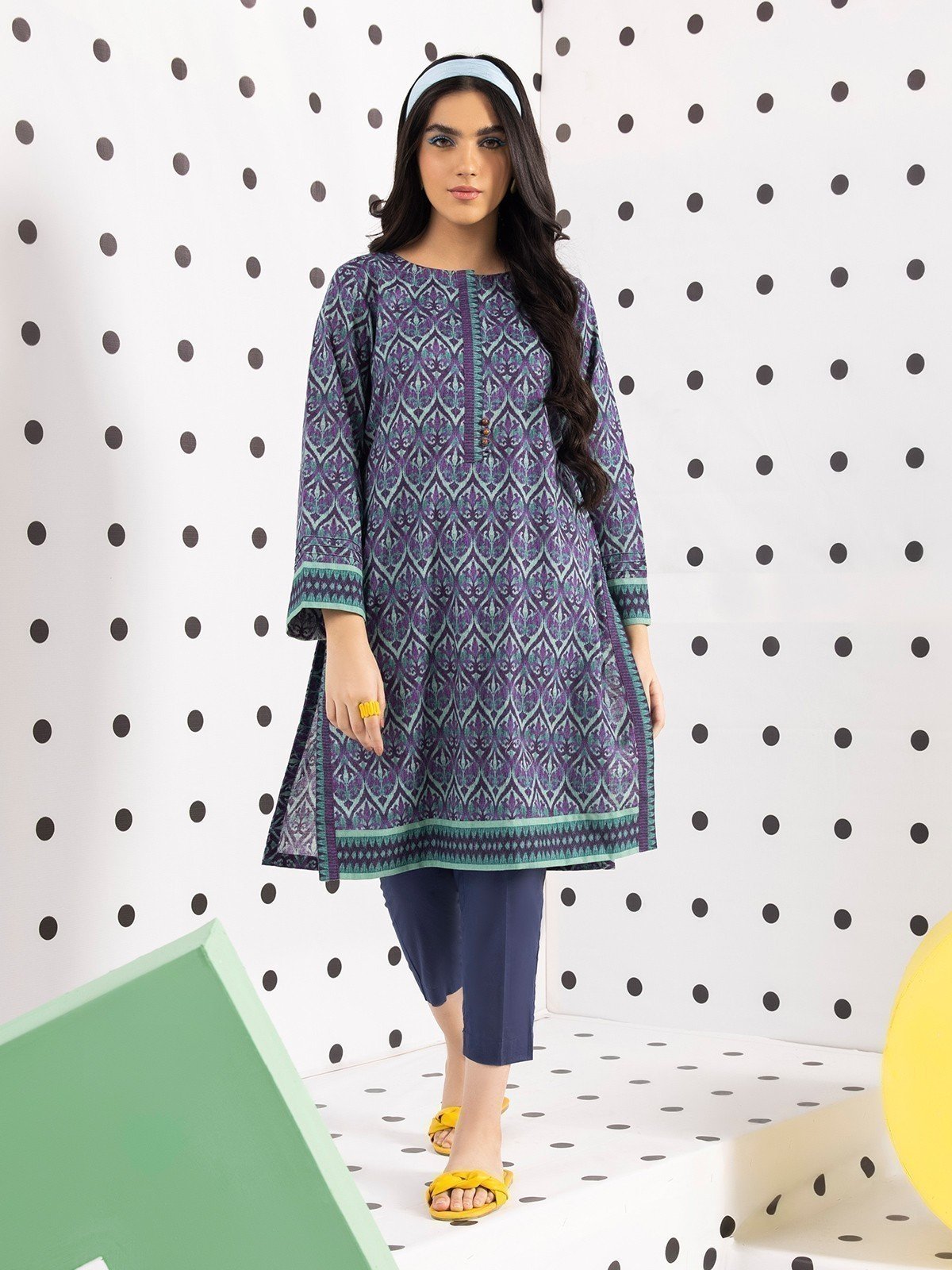 Edenrobe - Pret 1Pc Printed Khaddar Shirt - EWTKA21-67776