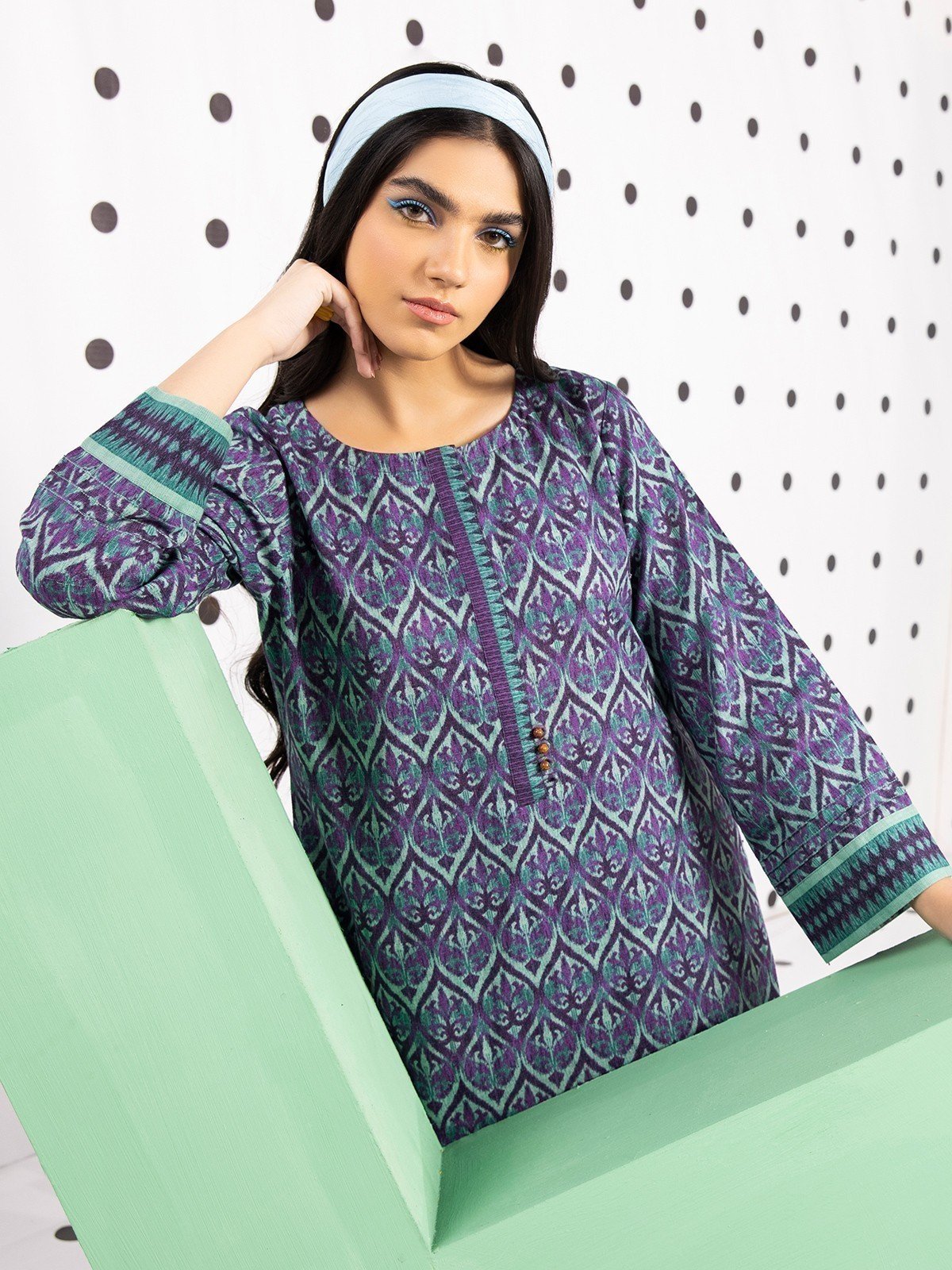 Edenrobe - Pret 1Pc Printed Khaddar Shirt - EWTKA21-67776